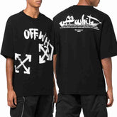 Off White Paint Script Over Skate T-shirt Black White