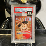 One Piece Card PSA 10 Monkey.D.Luffy Wanted SR-SPC ST01-012 Booster Pack Formidable Enemy
