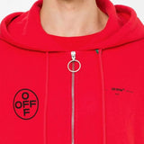 Off White Stencil Zip Jaket Hoodie