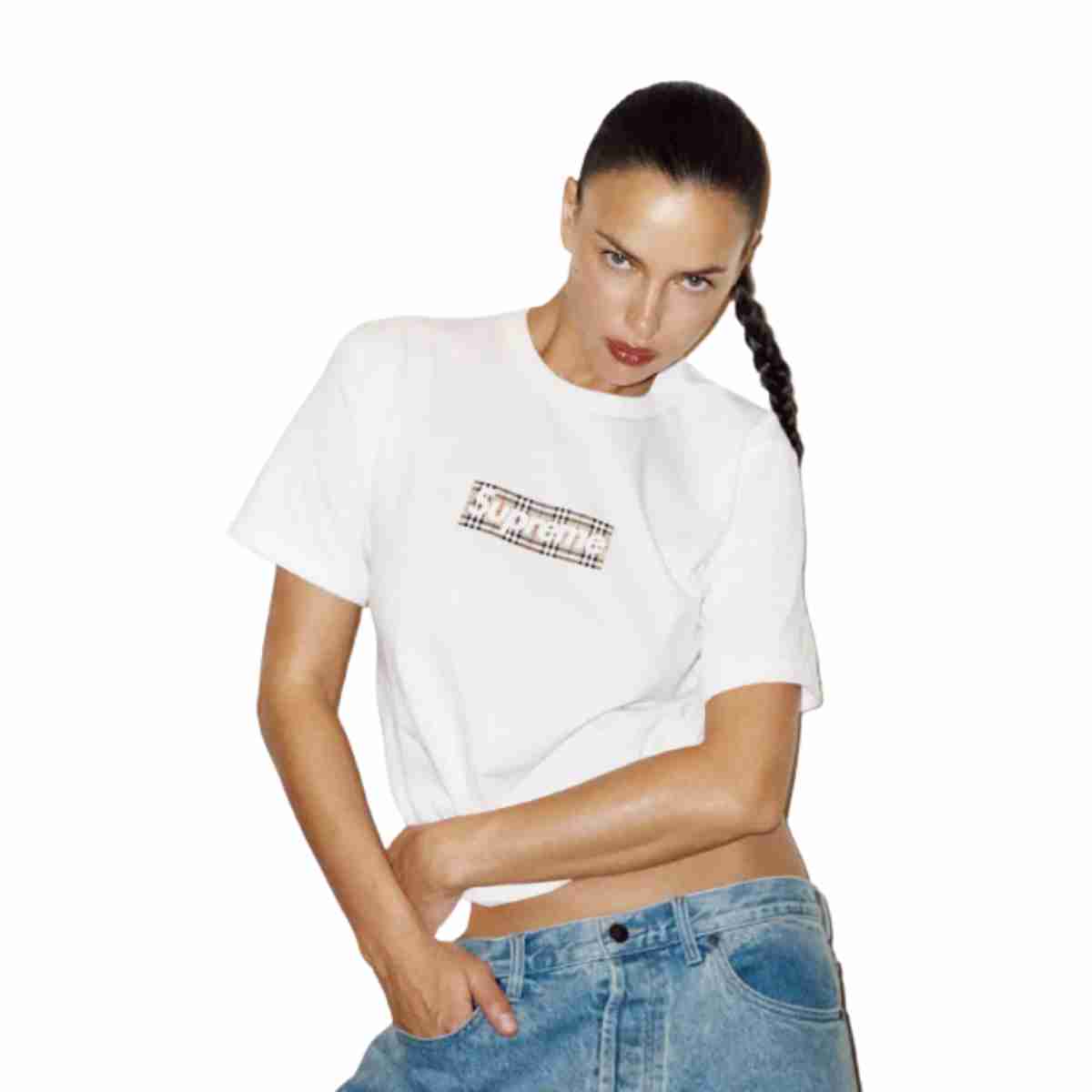 Supreme x Burberry Box Logo T-shirt White Supreme x Burberry Box Logo T-shirt White