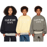 Fear Of God Essentials State Kids 90s Fit Fleece Crewneck Sweatshirt