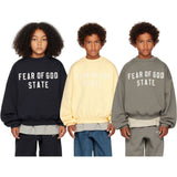 Fear Of God Essentials State Kids 90s Fit Fleece Crewneck Sweatshirt