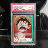 One Piece Card PSA 10 Monkey.D.Luffy L-P OP13-001 Booster Pack Carrying On His Will