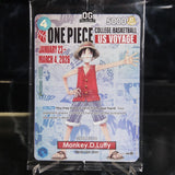 One Piece Monkey.D.Luffy sealed P-055 EN Promotional Card College Basketball Us Voyage