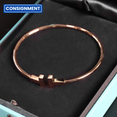 Tiffany T Wire Bracelet in Rose Gold 60010744