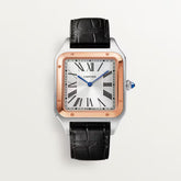 Cartier Santos Dumont Extra Large Two Tone RG Croco Strap W2SA0017