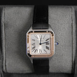 Cartier 38 Santos Dumont Small Silver Dial Two Tone W2SA0038