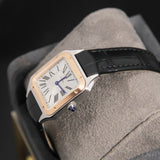 Cartier 38 Santos Dumont Small Silver Dial Two Tone W2SA0038