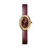 Cartier Baignoire Watch Mini Yellow Gold Prune Leather WGBA0032