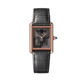 Cartier Tank Louis Cartier Large Rose Gold Semi Matte Grey Alligator Skin Leather WGTA0092