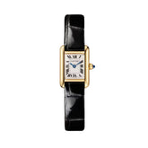 Cartier Tank Louis Cartier Mini Yellow Gold Shiny Black Alligator Leather WGTA0352
