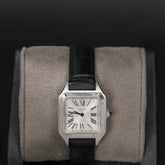 Cartier 38 Santos Dumont Small Silver Dial WSSA0023