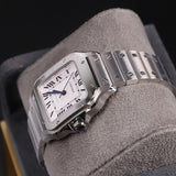 Cartier 35 Santos Medium White Dial WSSA0029