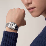 Cartier 35 Santos Medium White Dial WSSA0029