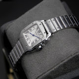 Cartier 27 Santos Small Silver Dial WSSA0082