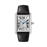 Cartier Tank Must Extra Large Steel Black Grained Calfskin Leather WSTA0040