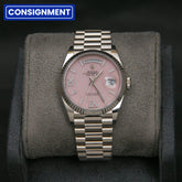Day Date 36 WG Pink Opal Roman Diamond Dial 128239