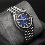 Daydate 36 WG Blue Ombré Baguette Dial 128239A