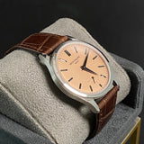 Patek Philippe Calatrava 38 Rose-gilt Opaline Dial Brown Strap 6196P-001
