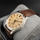 Patek Philippe Calatrava 38 Rose-gilt Opaline Dial Brown Strap 6196P-001