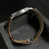 Patek Philippe Calatrava 38 Rose-gilt Opaline Dial Brown Strap 6196P-001