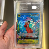 One Piece Card Tag Gem Mint 10 Monkey.D.Luffy Treasure Rare OP07-109 English