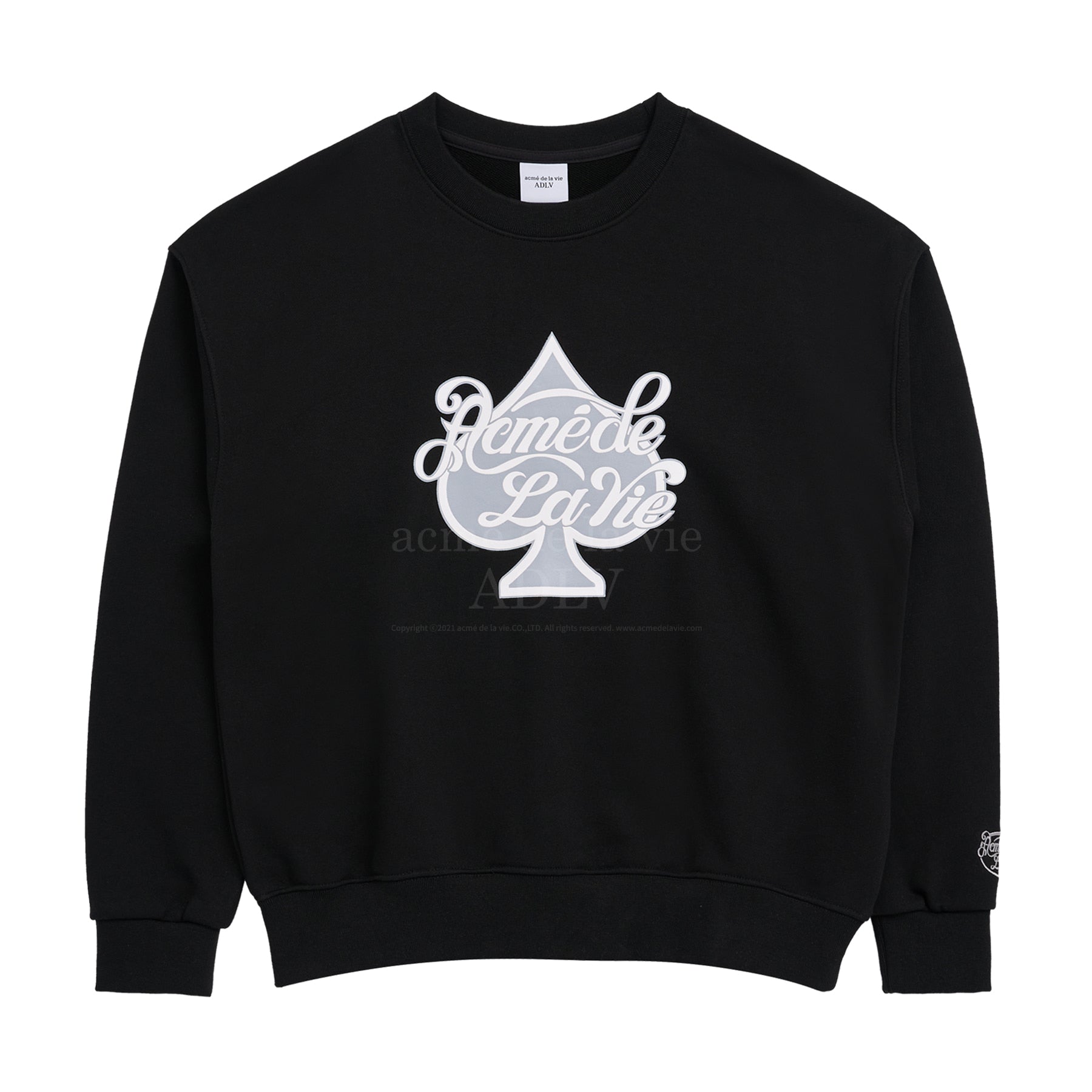 ADLV x LISA Spade Script Logo Basic Sweat Shirt