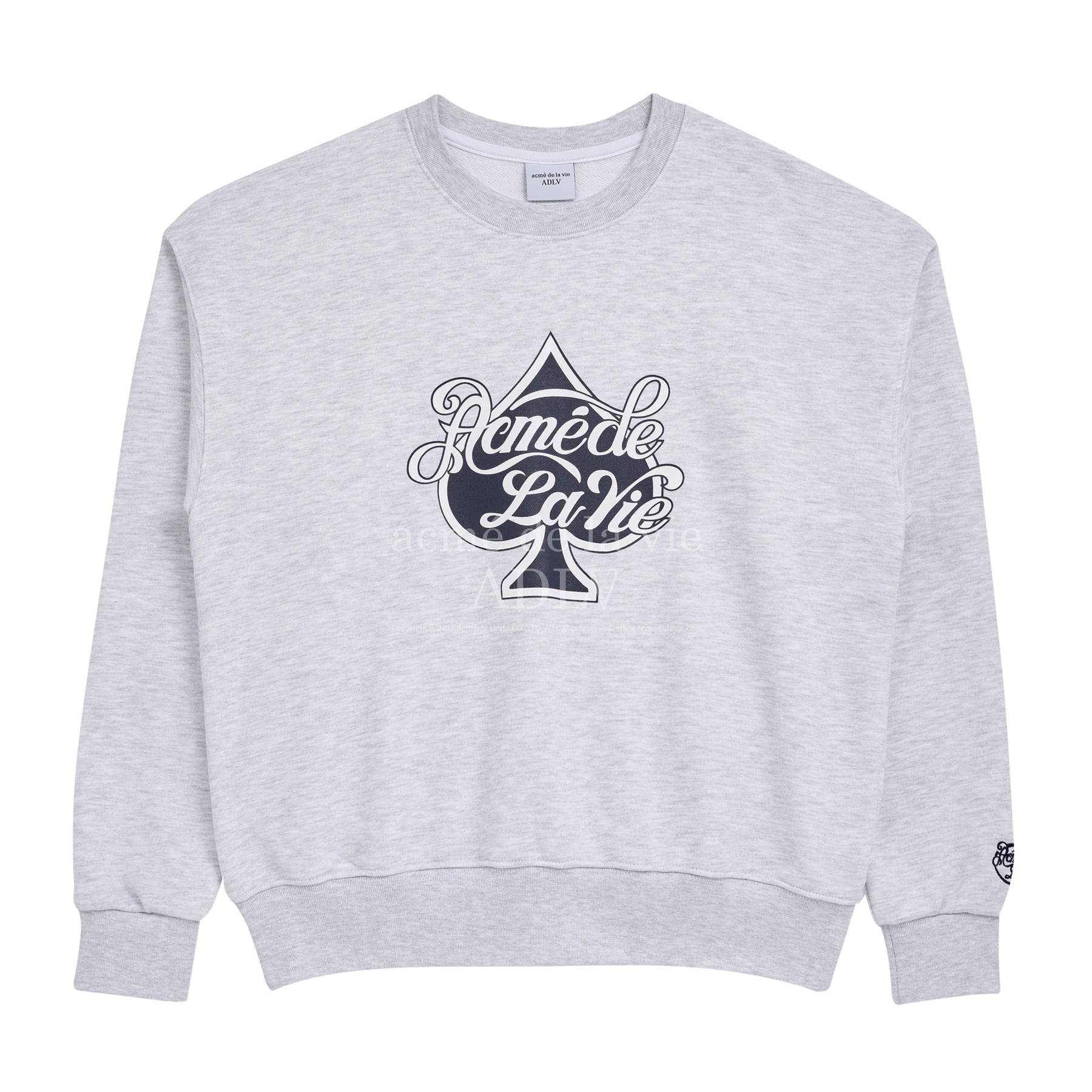 ADLV x LISA Spade Script Logo Basic Sweat Shirt