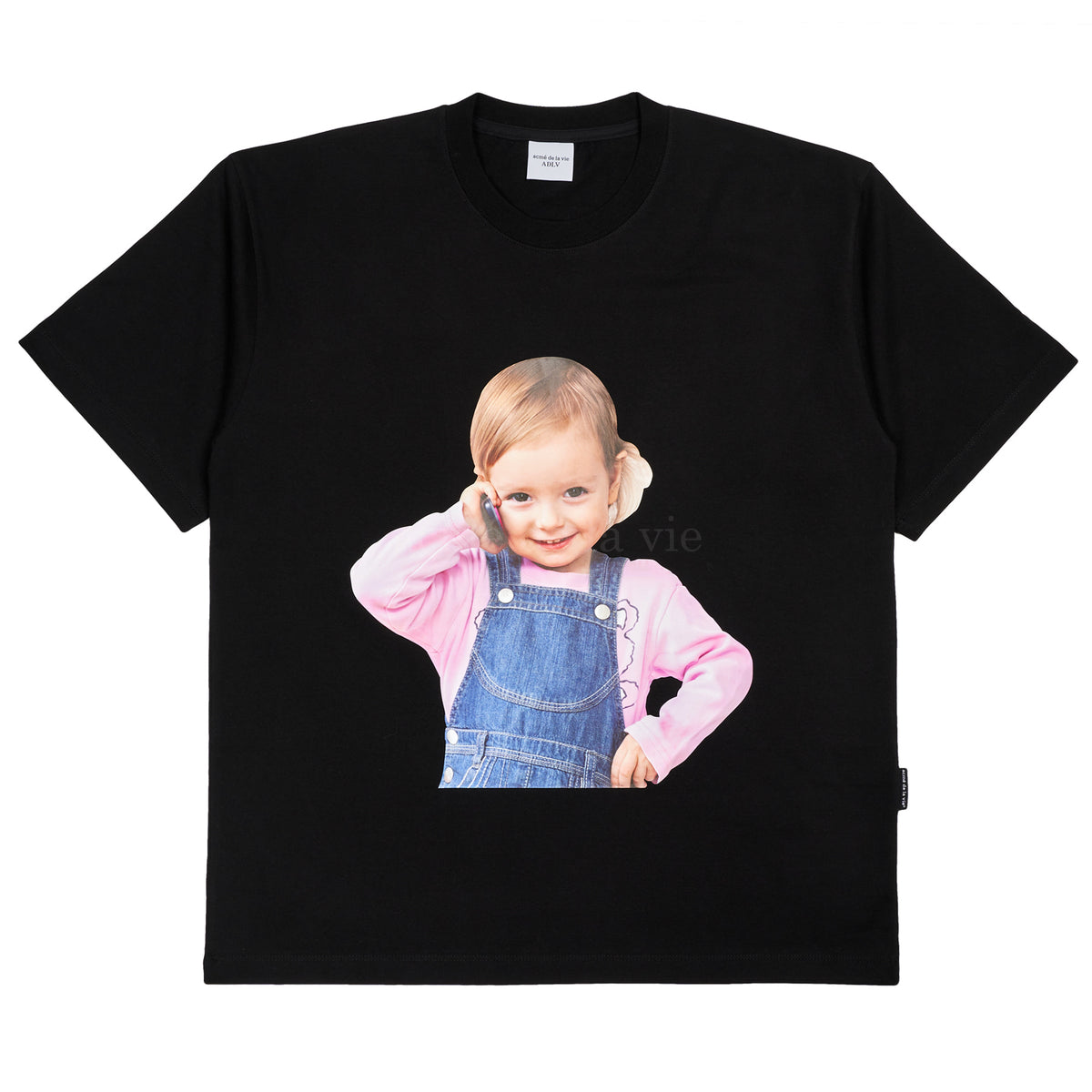 Acme De La Vie ADLV Baby Face Telephone Girl T-shirt Black