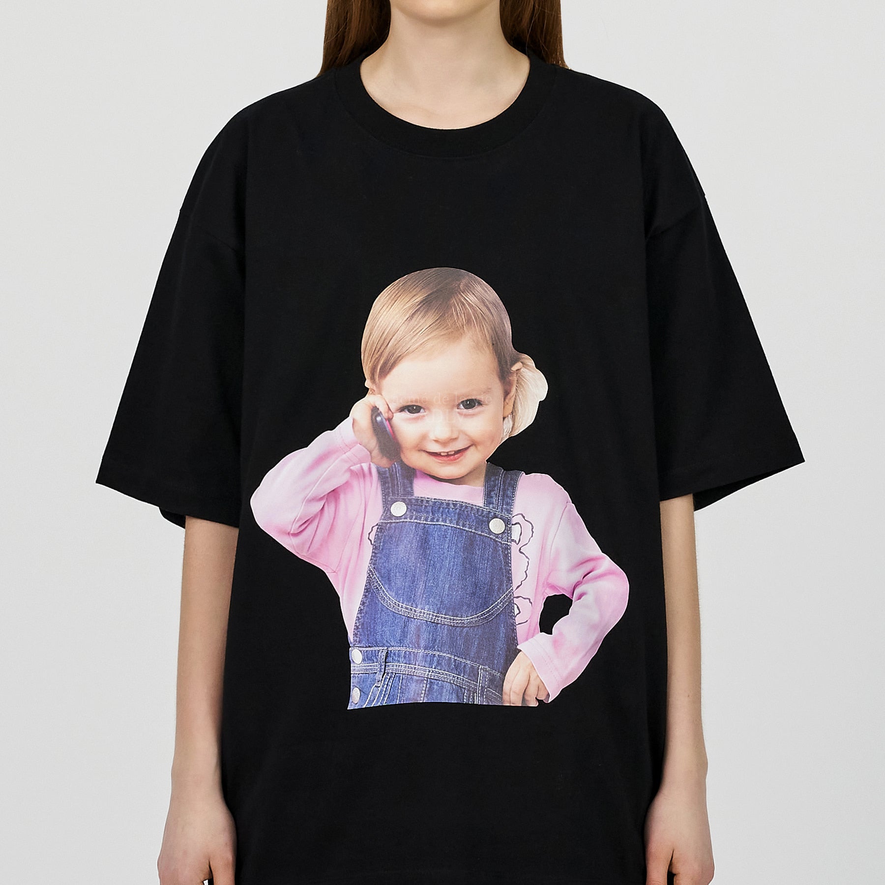 Acme De La Vie ADLV Baby Face Telephone Girl T-shirt Black