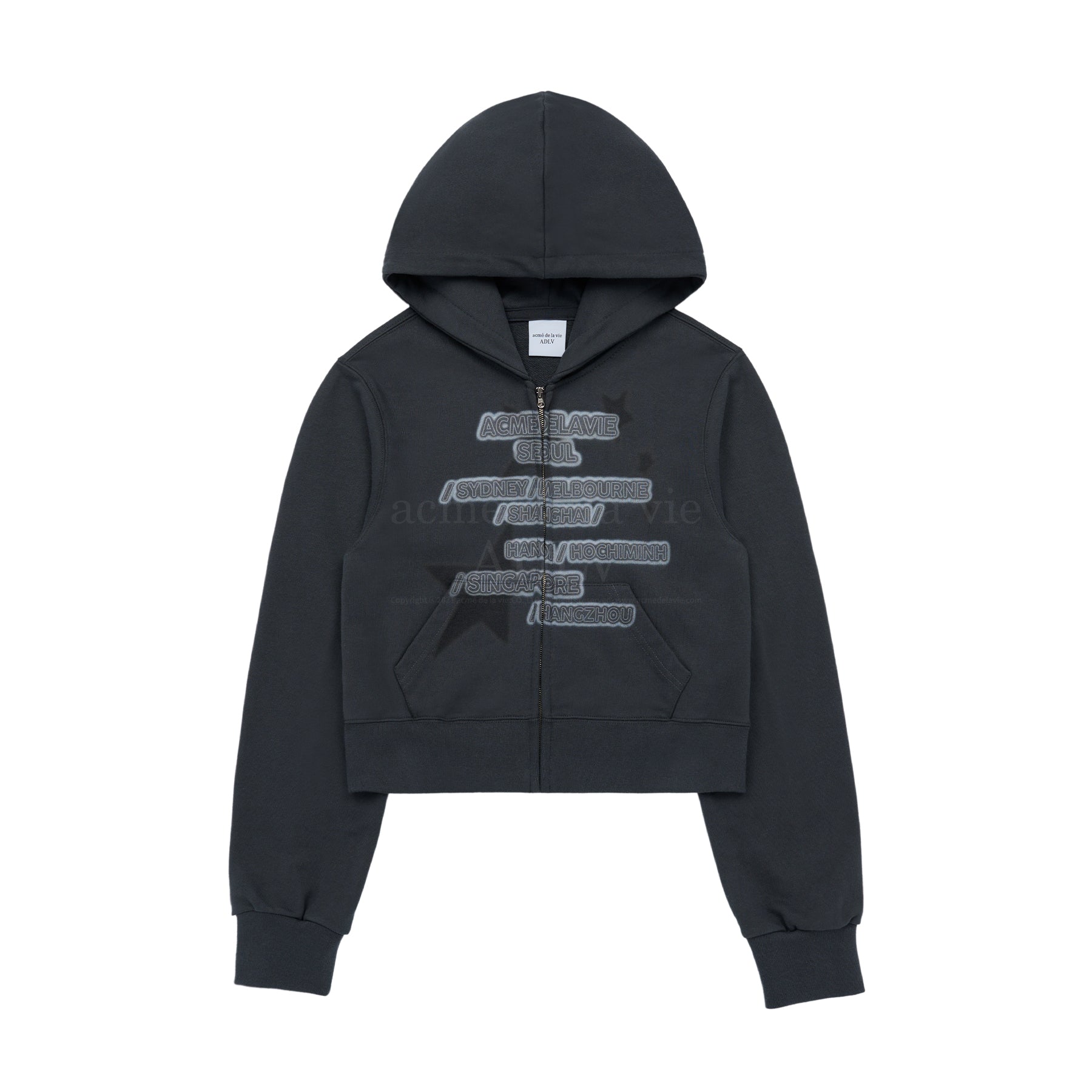 Acme De La Vie ADLV World Tour Crop Zip Hoodie