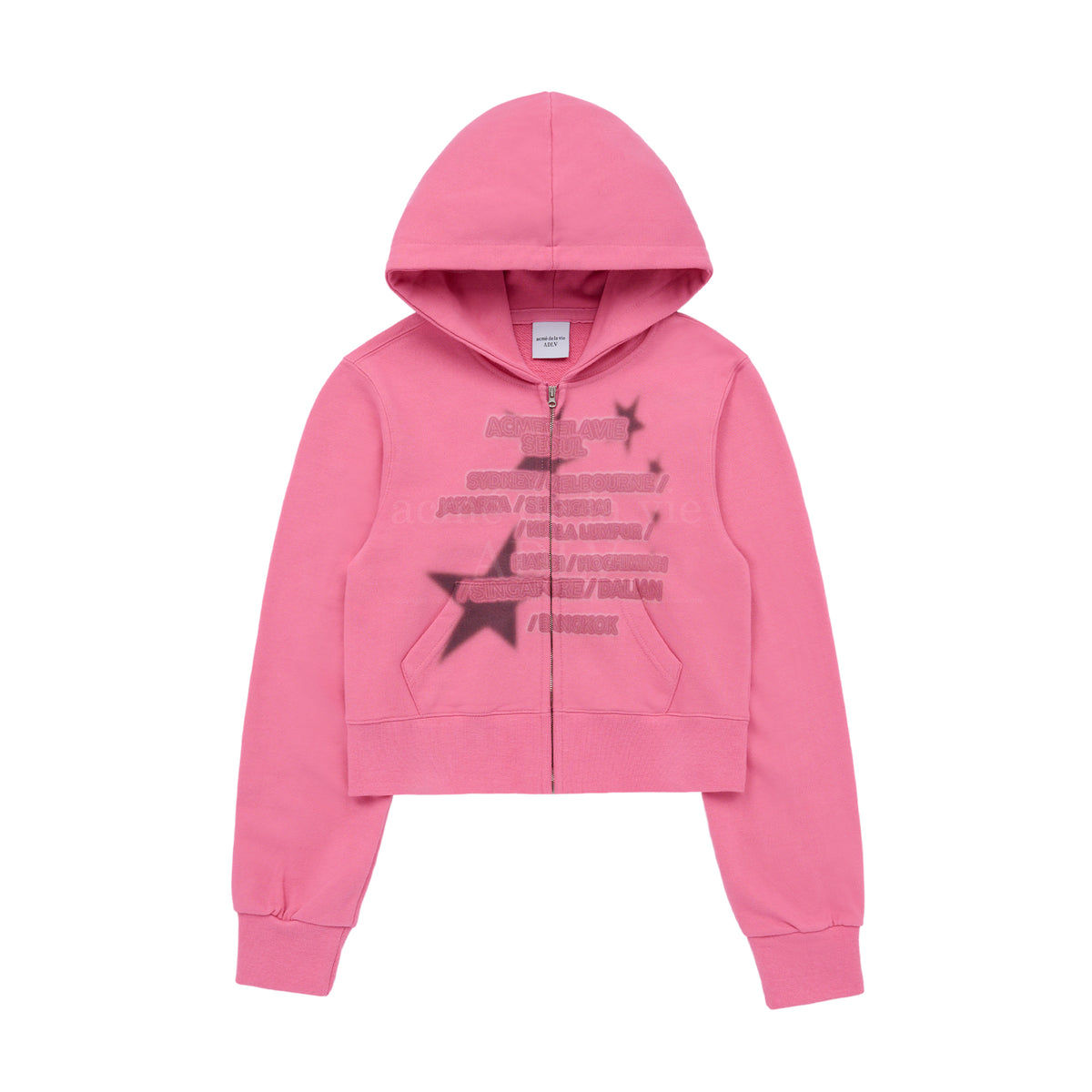 Acme De La Vie ADLV World Tour Crop Zip Hoodie