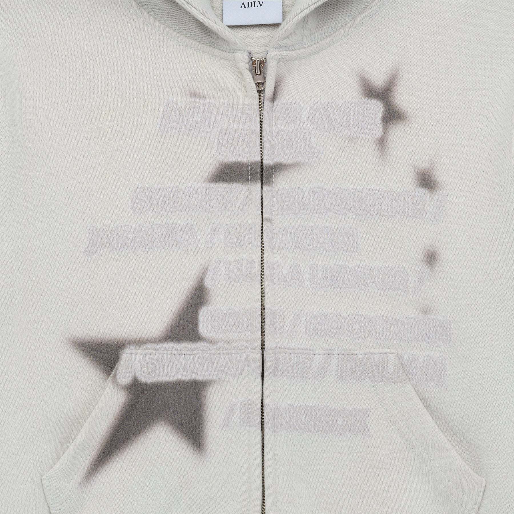 Acme De La Vie ADLV World Tour Crop Zip Hoodie