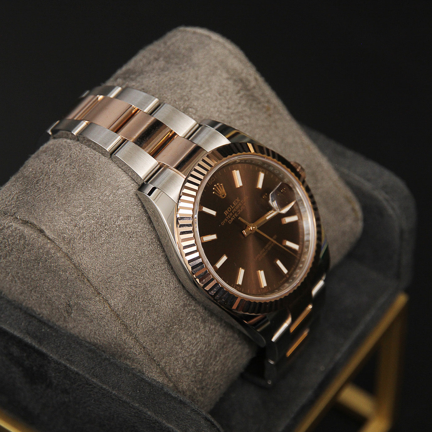 Date Just 41 Choco Index Dial Oyster Two Tone  126331