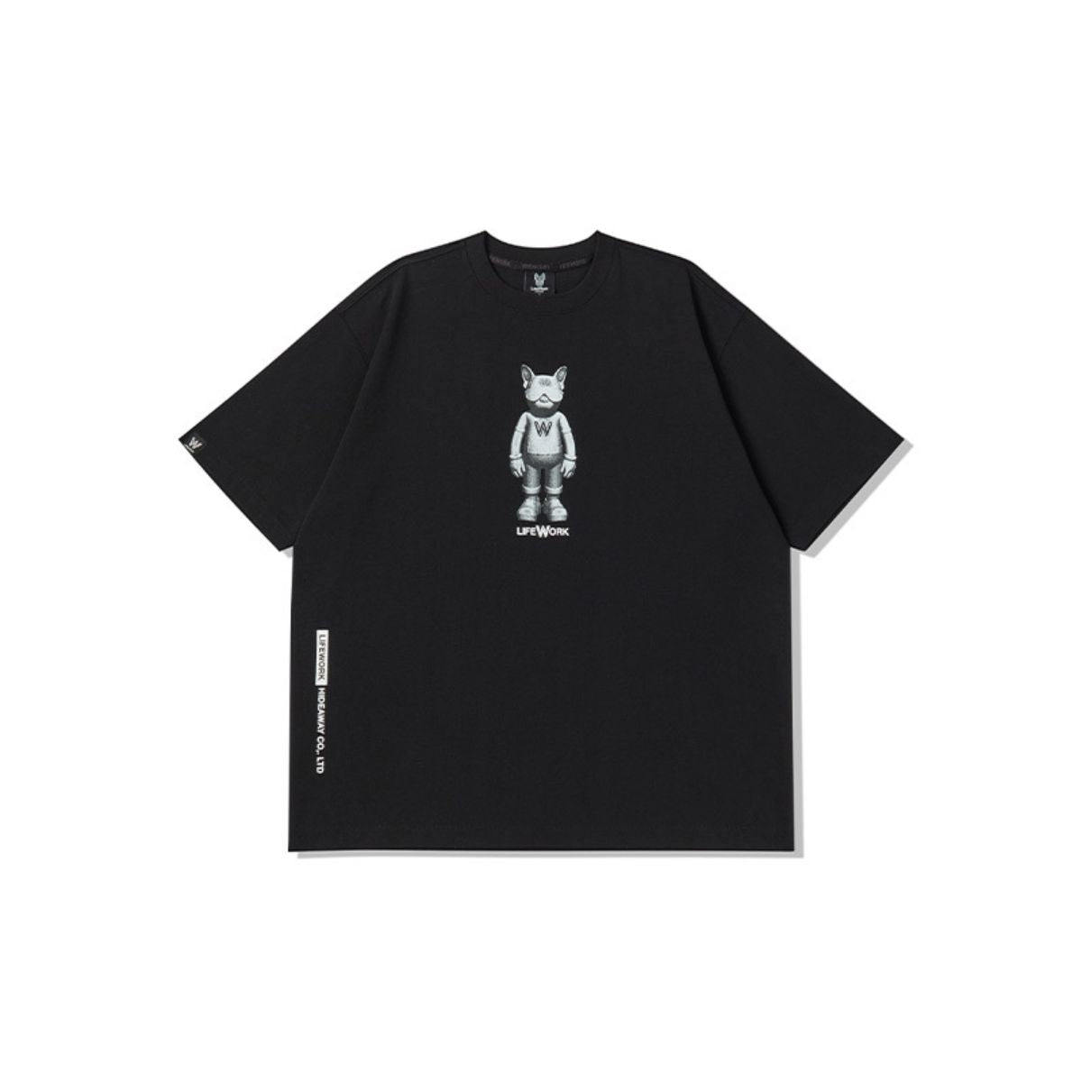 LifeWork Grain Figure Hipdog T-Shirt  Black