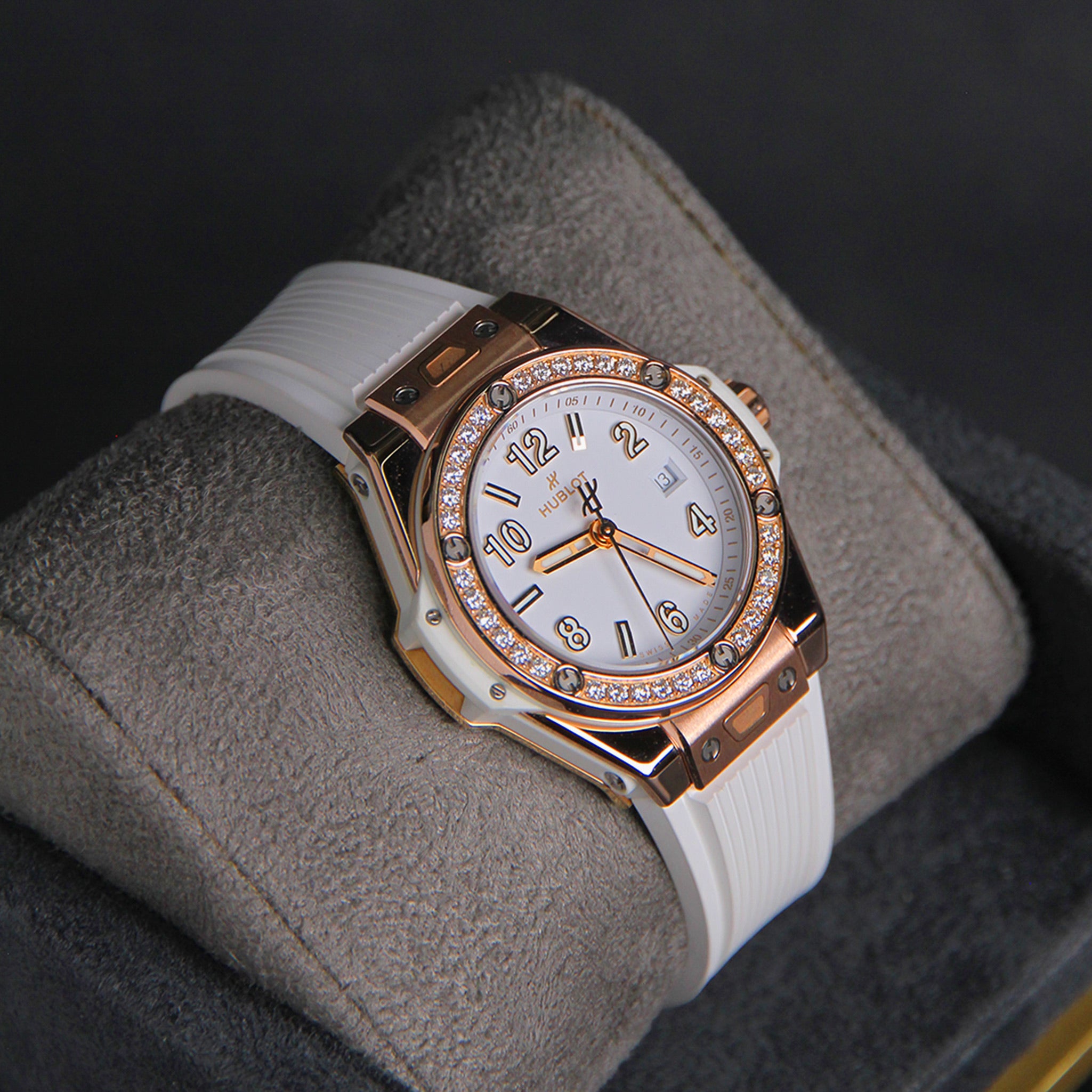 Hublot 33 Big Bang RG One Click King White Dial Diamond Bezel 485.OE.2080.RW.1204