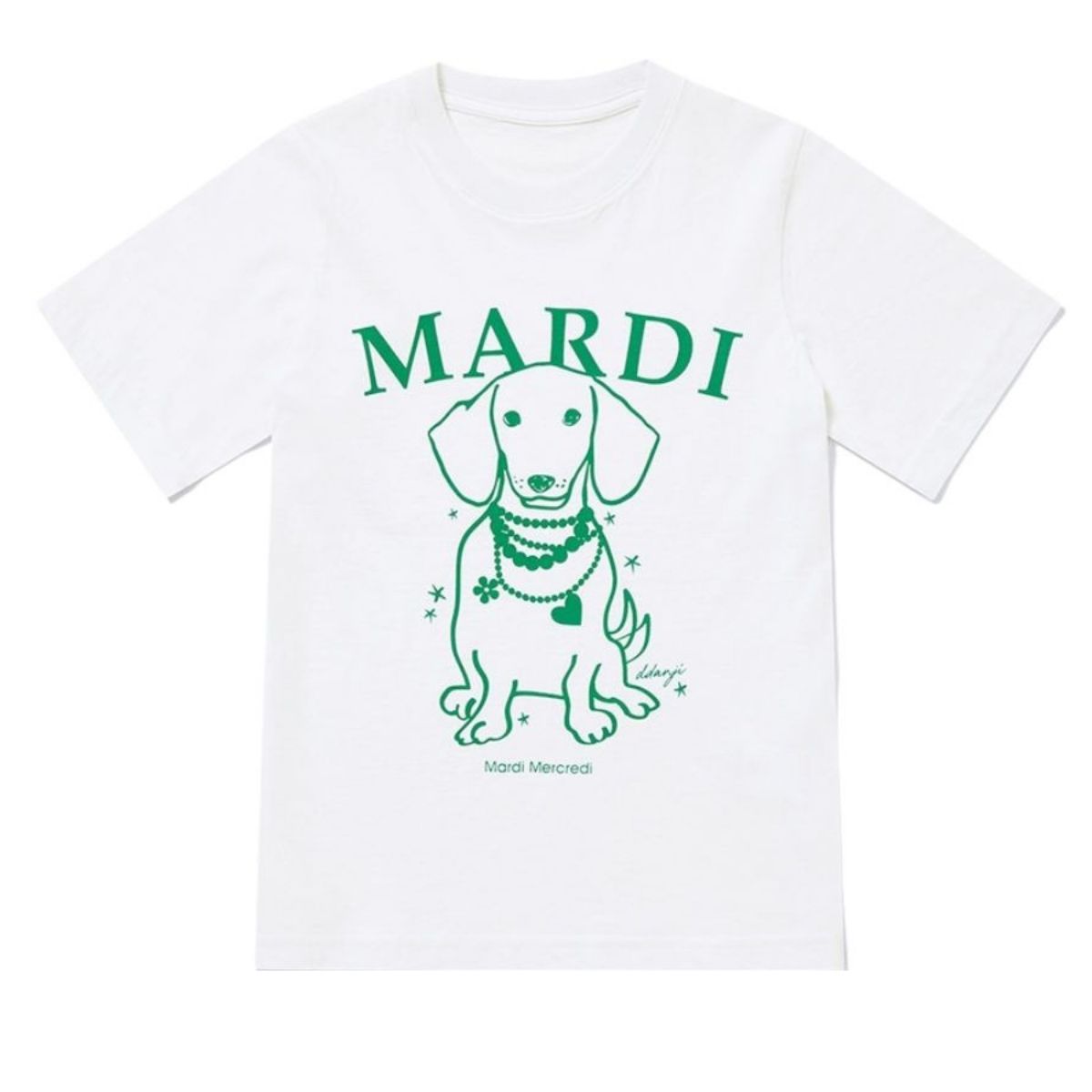 Mardi Mercredi T-Shirt Swing The Tail Ddanji Pearl Necklace