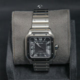 Cartier 40 Santos Large Black Dial ADLC Bezel WSSA0037