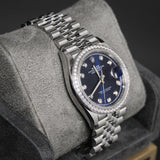DateJust 36 Bright Blue Dial Diamond 10 Diamond Bezel 126284RBR