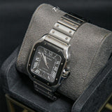 Cartier 40 Santos Large Black Dial ADLC Bezel WSSA0037