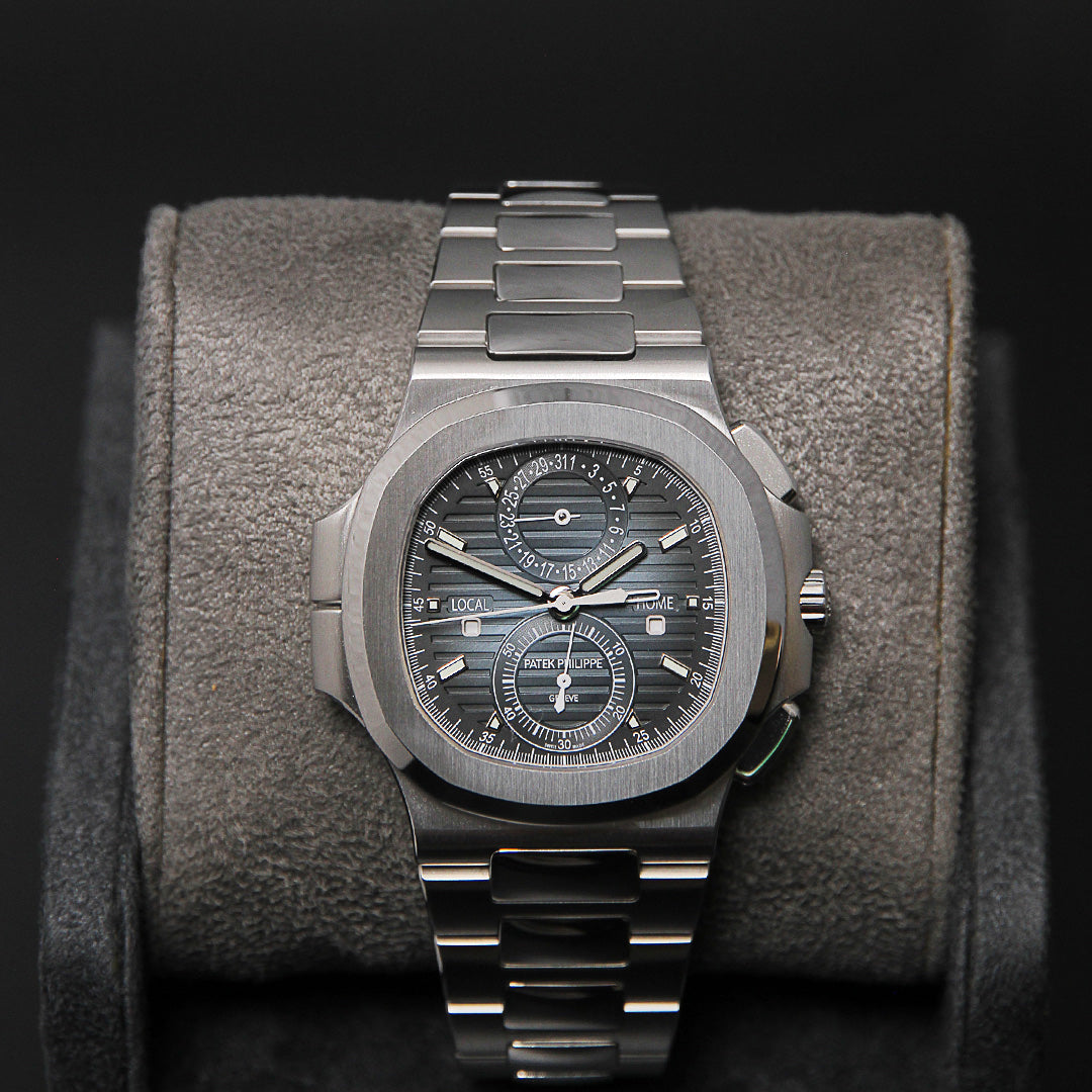 Patek Philippe Nautilus 40  Travel Time Blue Gray Dial 5990/1A-011