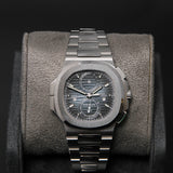 Patek Philippe Nautilus 40  Travel Time Blue Gray Dial 5990/1A-011