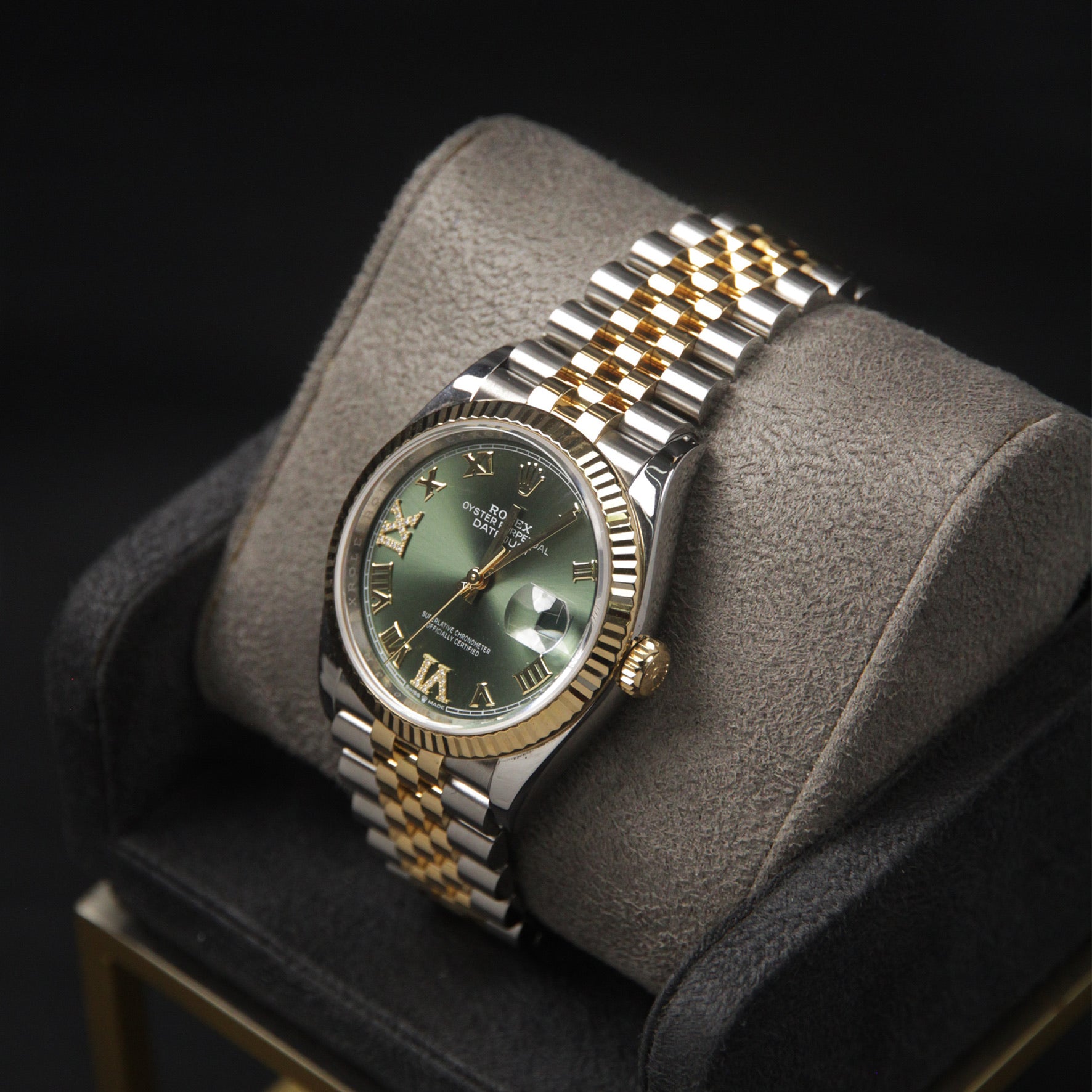 DateJust 36 Olive Dial Diamond VI IX 126233