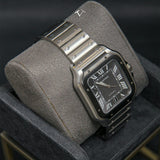 Cartier 40 Santos Large Black Dial ADLC Bezel WSSA0037