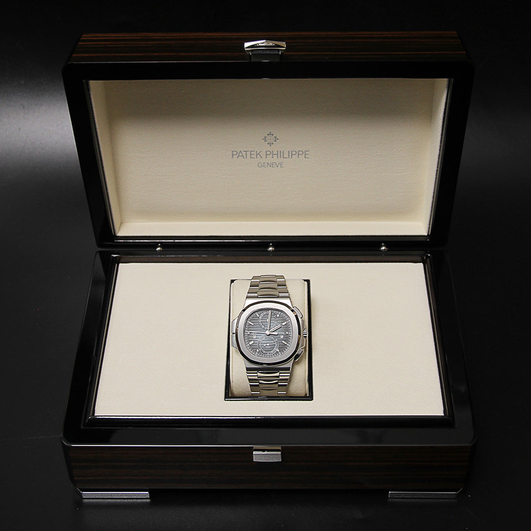 Patek Philippe Nautilus 40  Travel Time Blue Gray Dial 5990/1A-011
