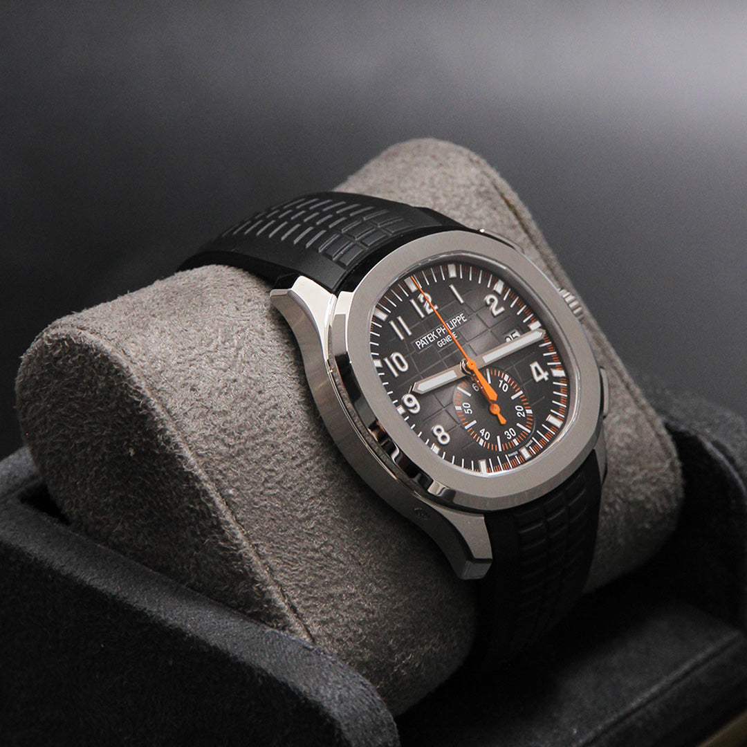 Patek Philippe Aquanaut Chronograph 42 Gray Black Dial 5968A-001