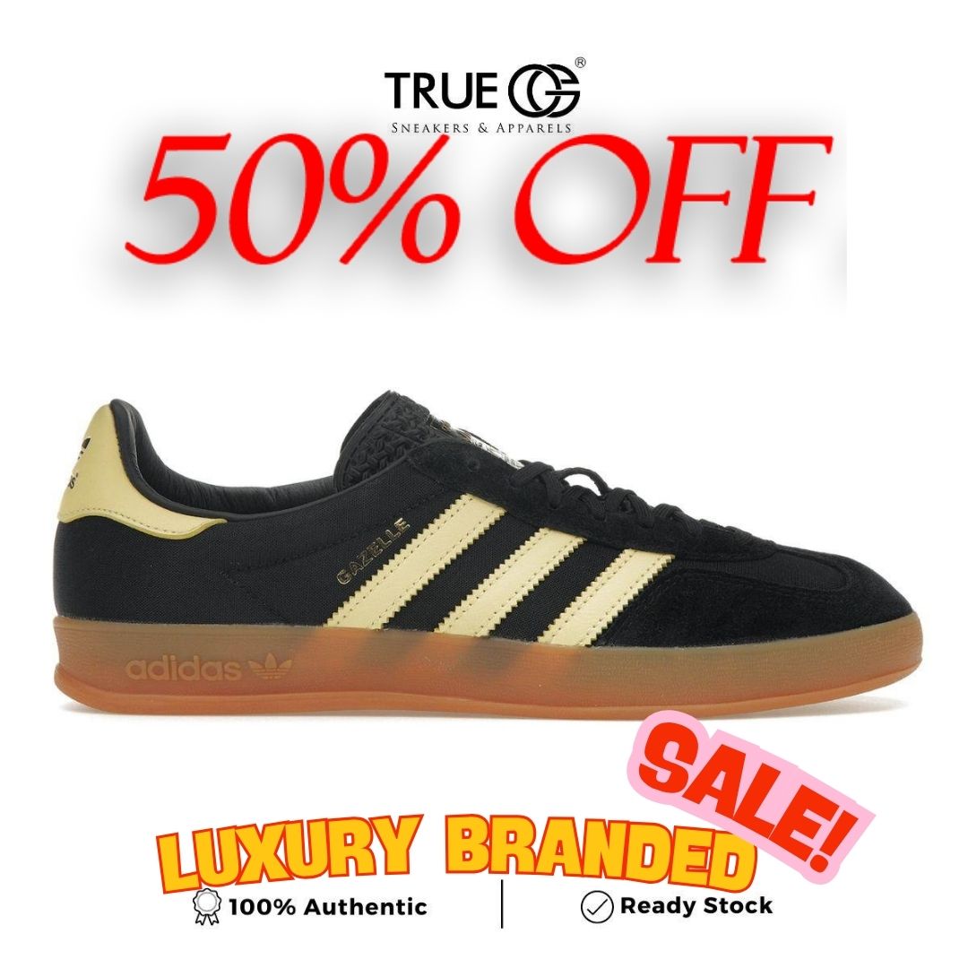 Adidas Gazelle Indoor Black Almost Yellow Gum