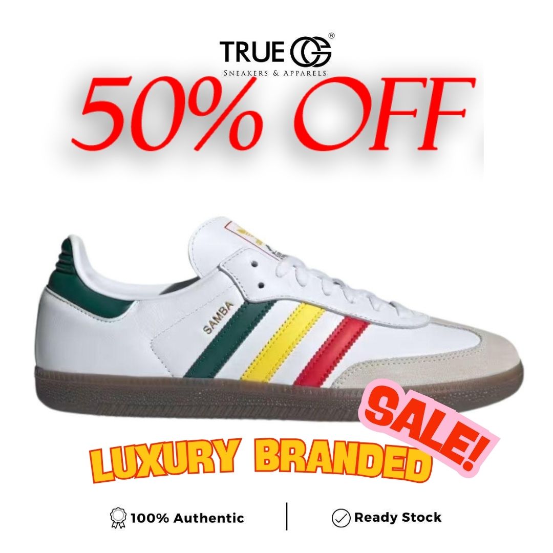 Adidas Samba OG Rasta White Yellow Green