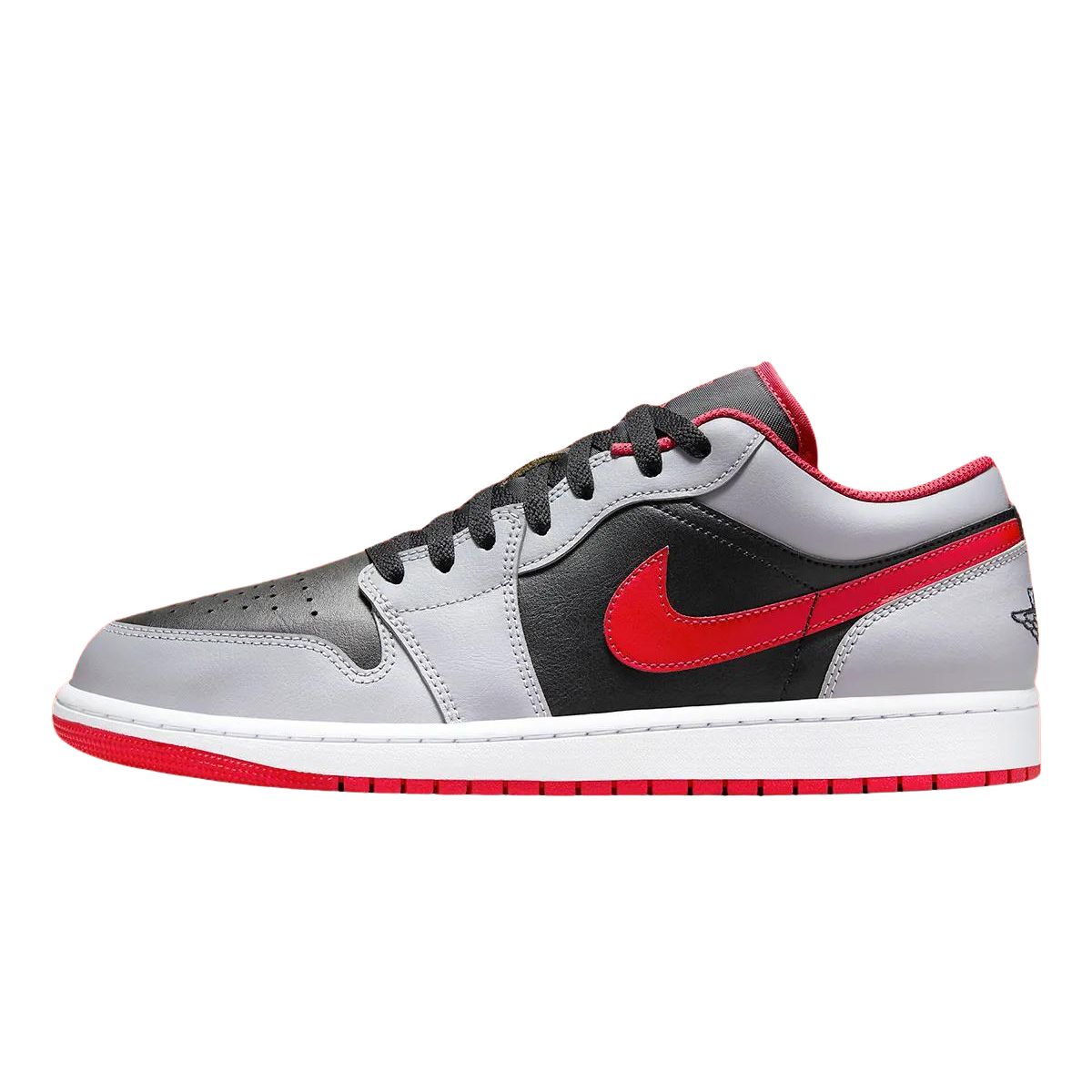 Air Jordan 1 Low Black Light Smoke Grey Gym Red