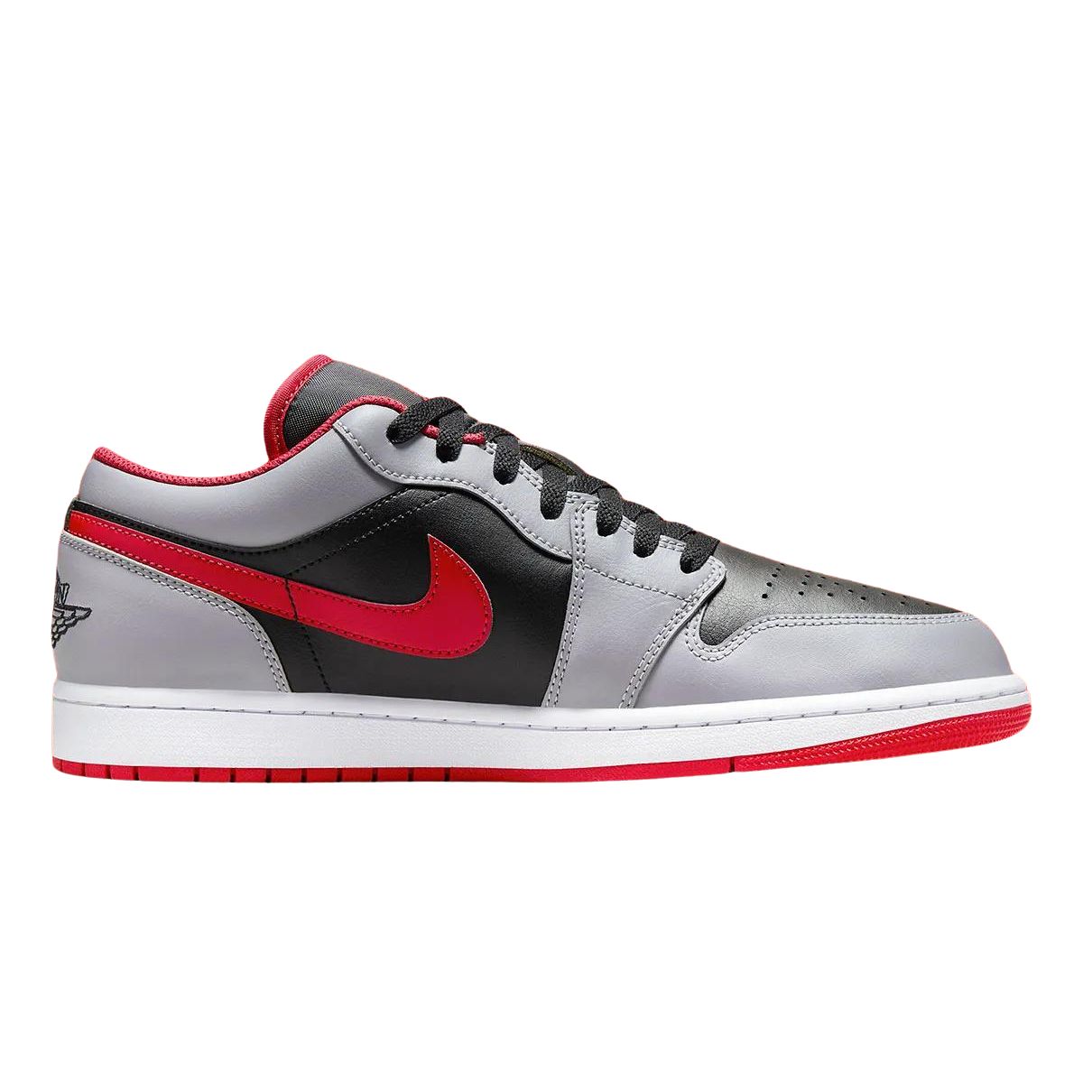 Air Jordan 1 Low Black Light Smoke Grey Gym Red